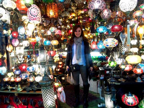 istanbul lamps in bazaar